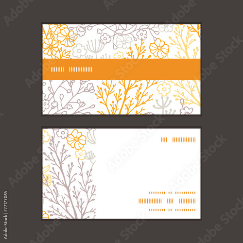 Vector magical floral horizontal stripe frame pattern business