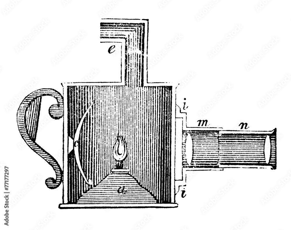 19th century engraving of a magic lantern Illustration Stock | Adobe Stock