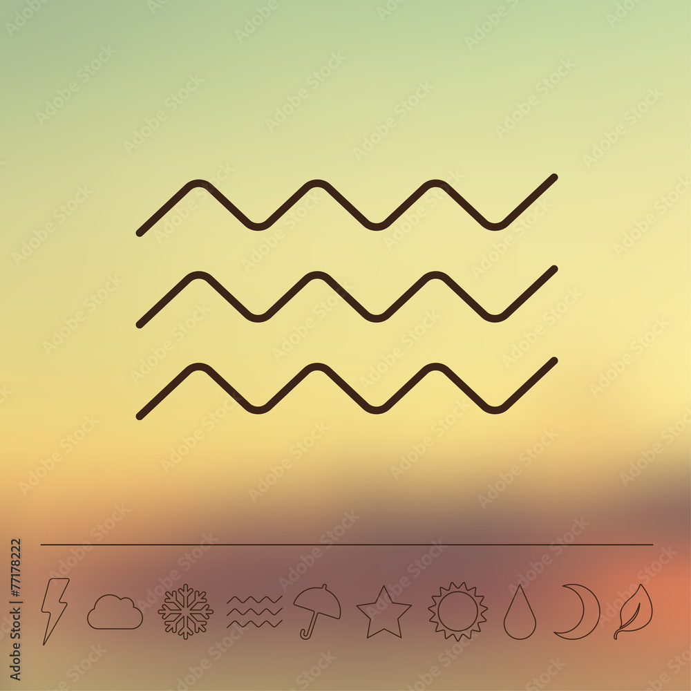 Naklejka premium Vector weather icon set