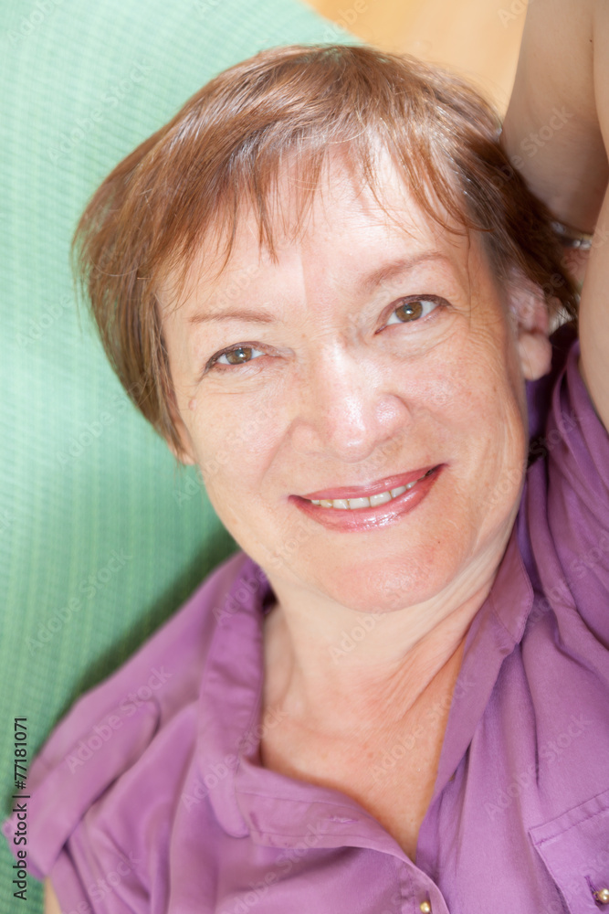Portrait of smiling senior woman Portrait of smiling senior woman