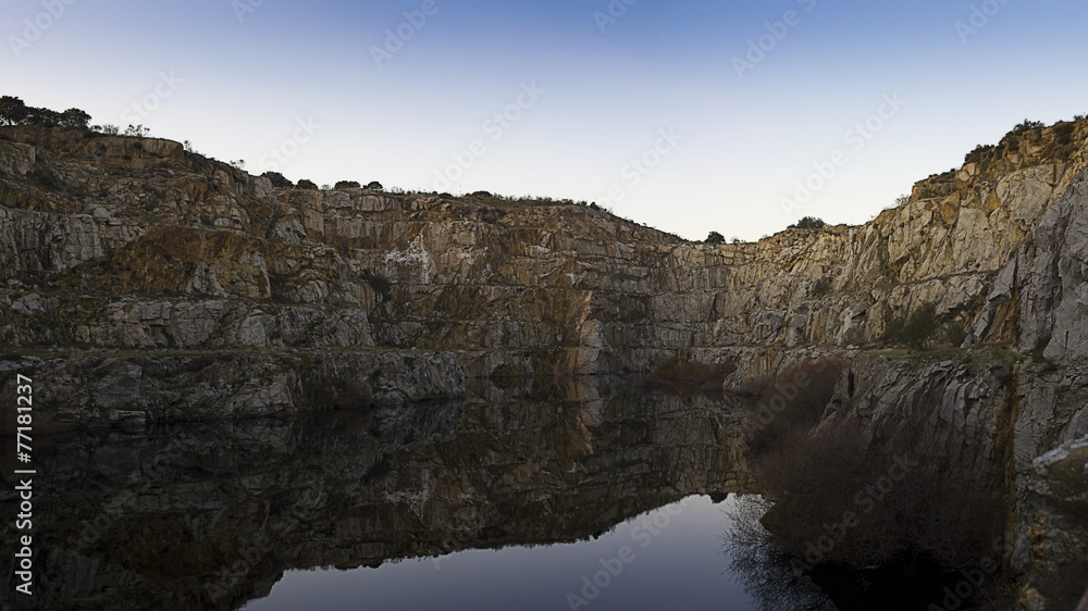 Tranquil lake or quarry