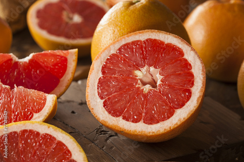 Healthy Organic Red Ruby Grapefruit