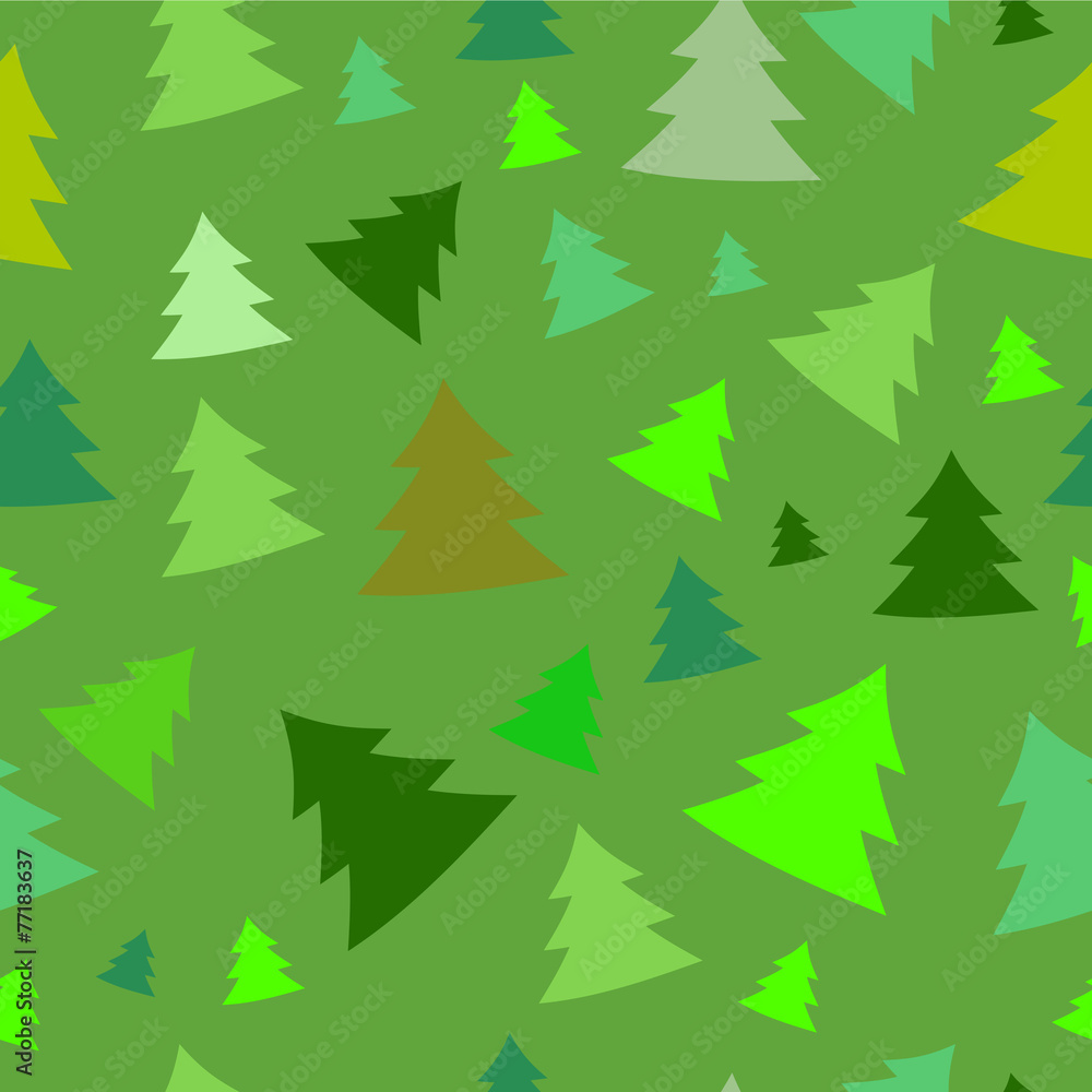 Obraz premium Christmas tree repetitive pattern vector