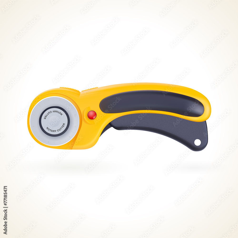 Fototapeta premium Rotary cutter for patchwork and quilting, knife for fabric