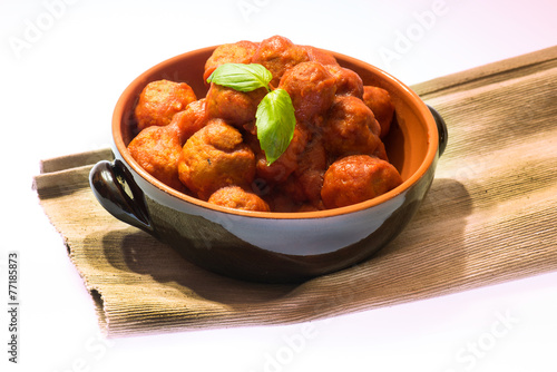 meatballs on white background