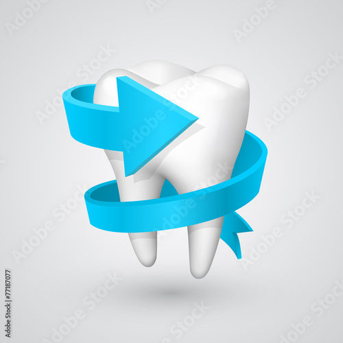 Vector tooth spiral arrow