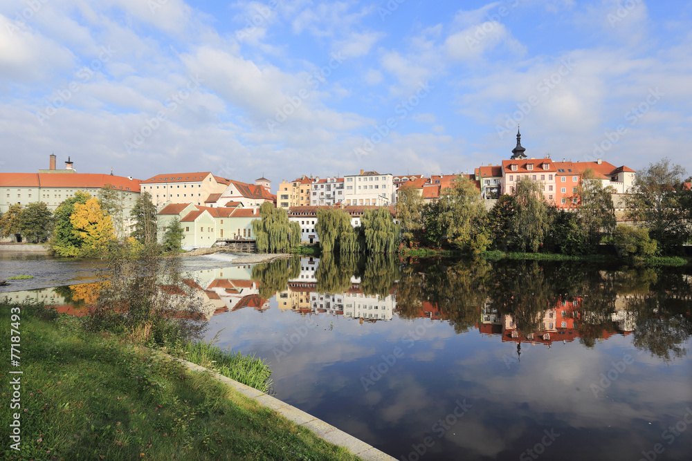 Medieval Town Pisek above the river Otava, Czech Republic Medieval Town Pisek above the river Otava, Czech Republic