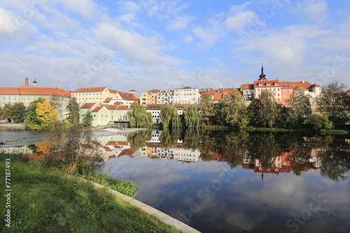 Medieval Town Pisek above the river Otava, Czech Republic