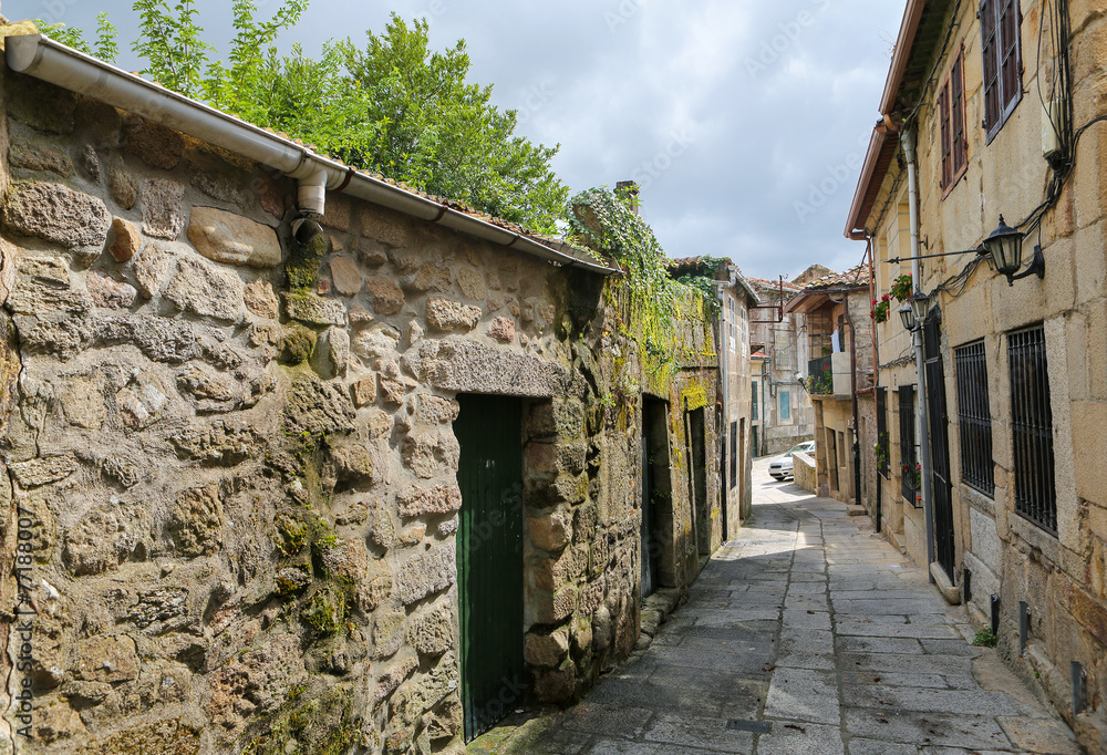 Old street in Tui, Galicia, Spain