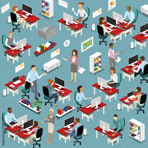 Isometric Office People