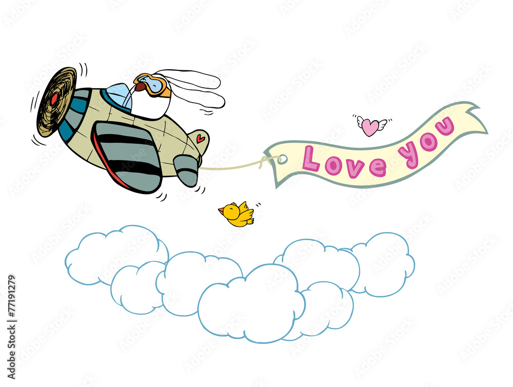 rabbit & plane rabbit & plane