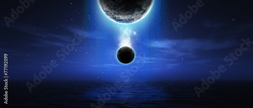 Fototapeta Naklejka Na Ścianę i Meble -  Fictional space scene