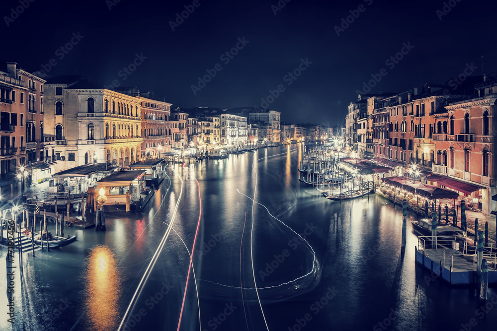 Venice city at night