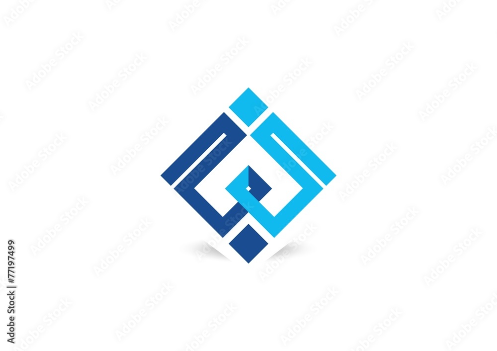 Infinity abstract business logo,geometry square connection Infinity abstract business logo,geometry square connection