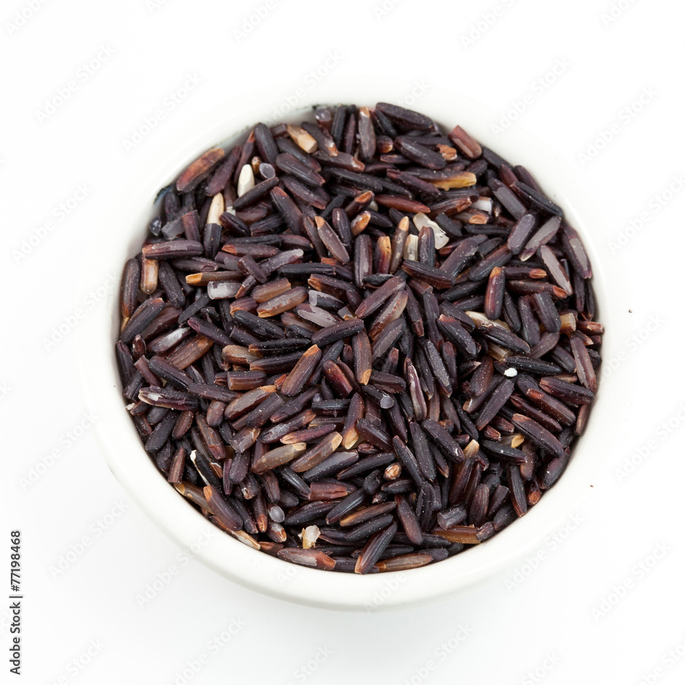 rice berry in bowl on white background rice berry in bowl on white background