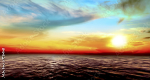 abstract sea and sky sunset