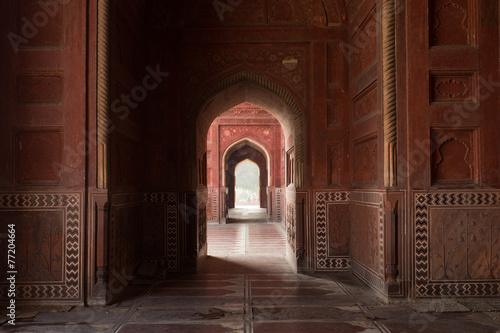 Entrance of muslim mosque near to Taj Mahal Mausoleum