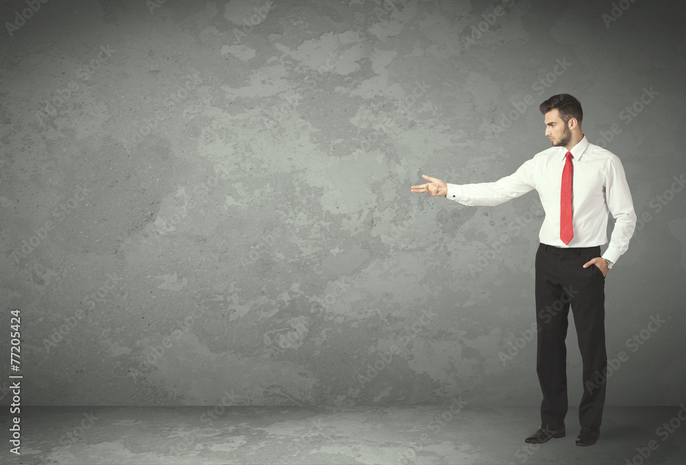 Business person throwing with empty copyspace Business person throwing with empty copyspace