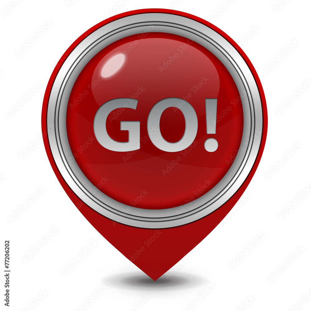 go pointer icon on white background go pointer icon on white background