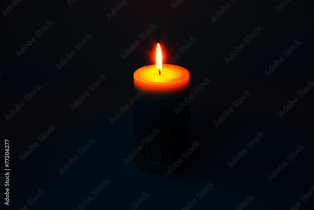 Lit Wax Candle Lit Wax Candle
