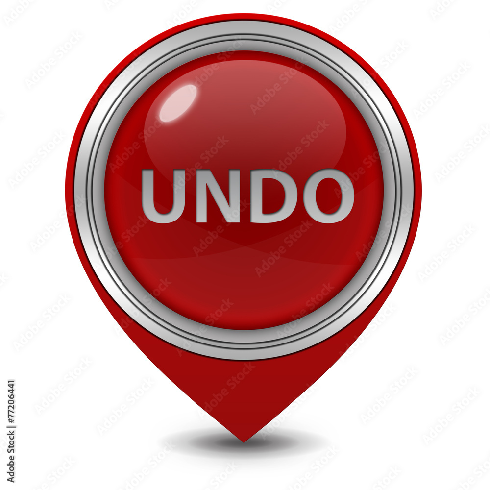 undo pointer icon on white background undo pointer icon on white background