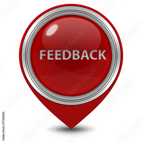 Feedback pointer icon on white background