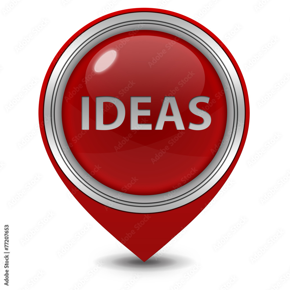 Ideas pointer icon on white background Ideas pointer icon on white background