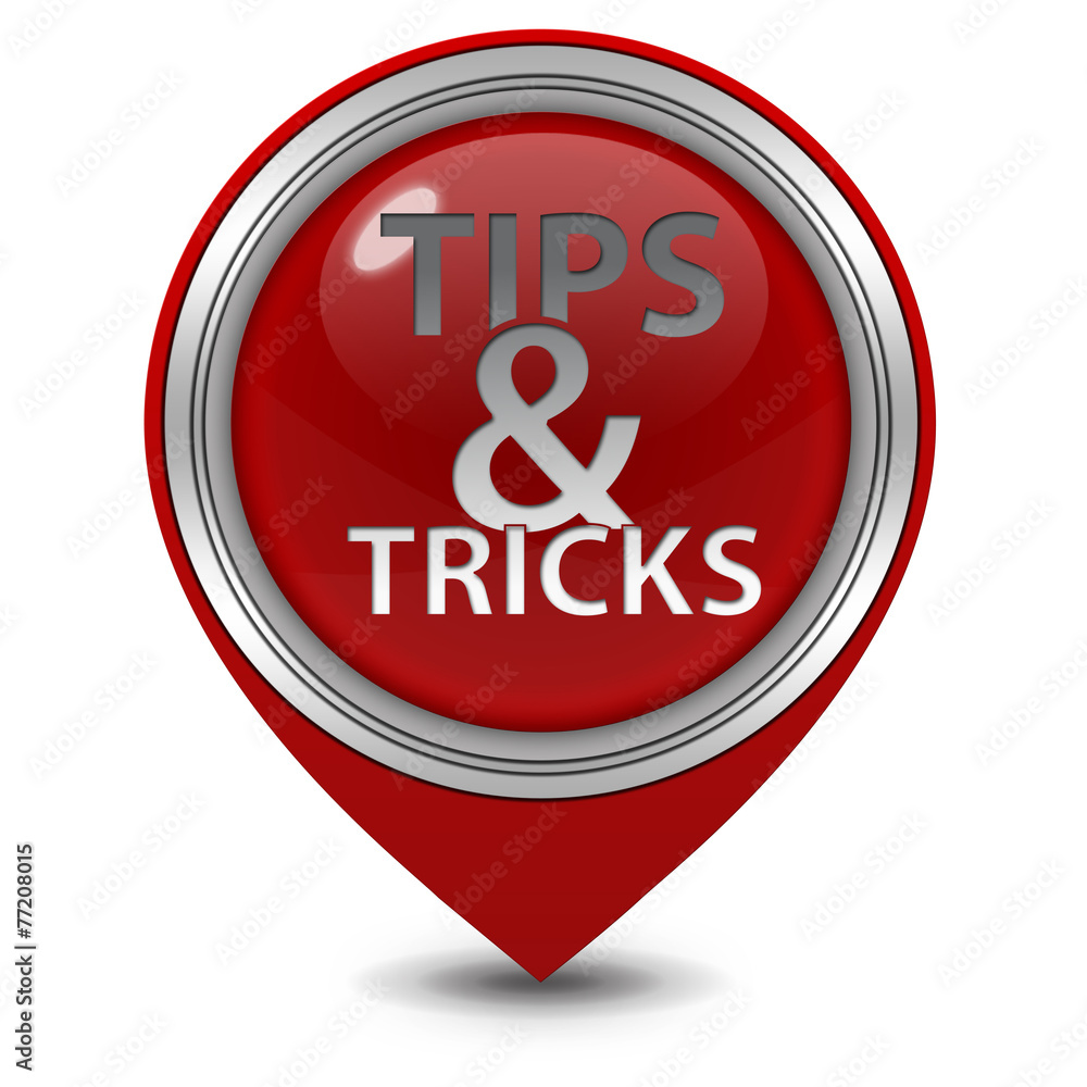 Tips & tricks pointer icon on white background Tips & tricks pointer icon on white background