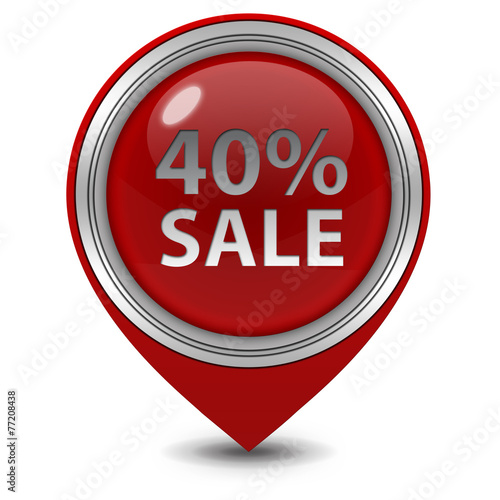 Sale forty percent pointer icon on white background Free Download Sale forty percent pointer icon on white background - GFXLoad