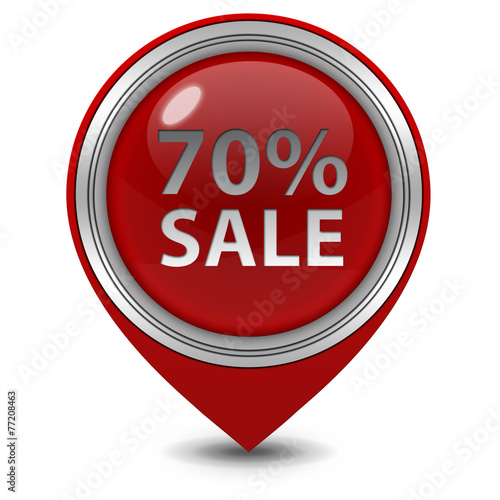 Sale seventy percent pointer icon on white background Free Download Sale seventy percent pointer icon on white background - GFXLoad