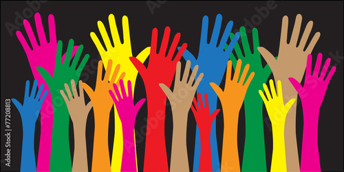Konstfotografi reaching hands freedom diversity