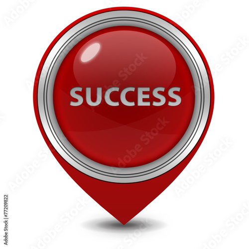 Success pointer icon on white background