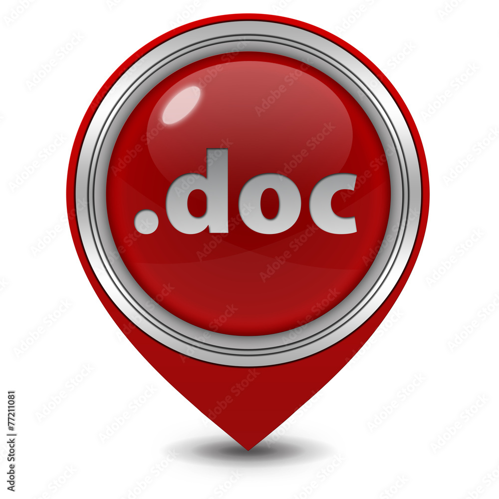 .doc pointer icon on white background .doc pointer icon on white background