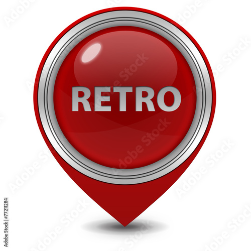 Retro pointer icon on white background