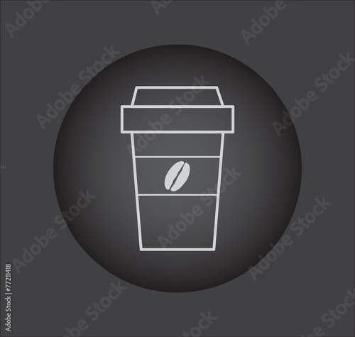 Take a Coffee sign icon. with coffee beans logo