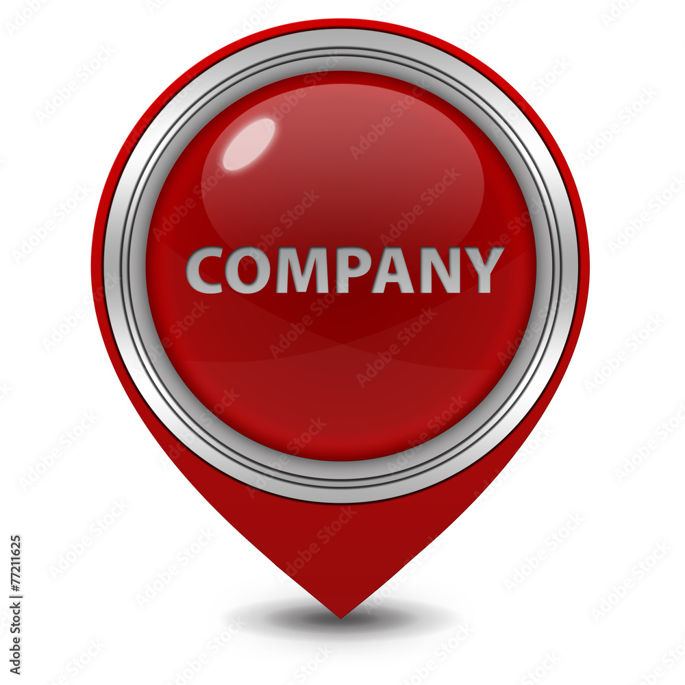 Company pointer icon on white background Company pointer icon on white background