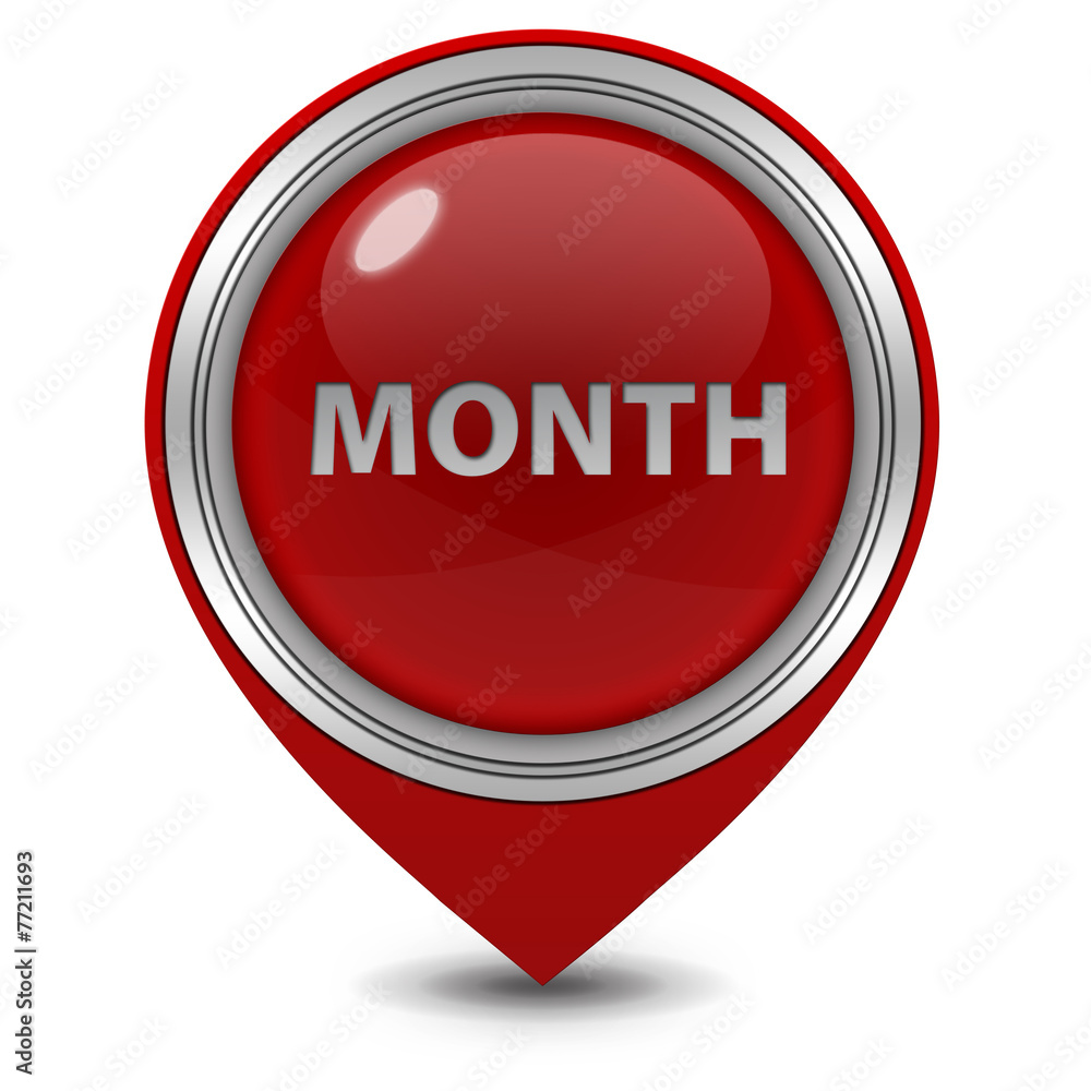 Month pointer icon on white background Month pointer icon on white background