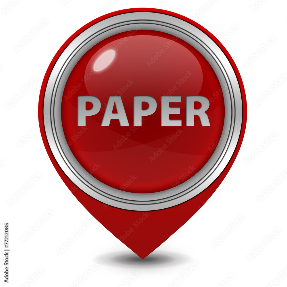 Paper pointer icon on white background Paper pointer icon on white background