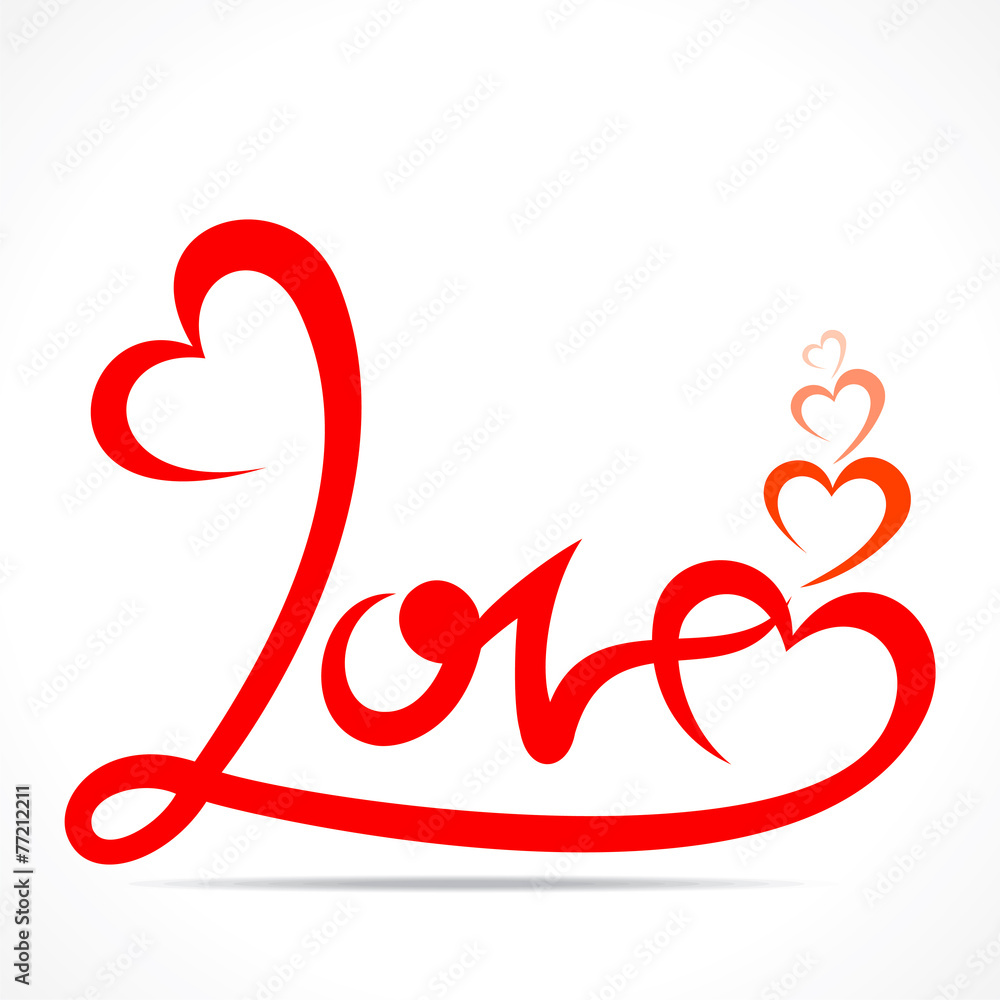 creative typography of love design vector creative typography of love design vector