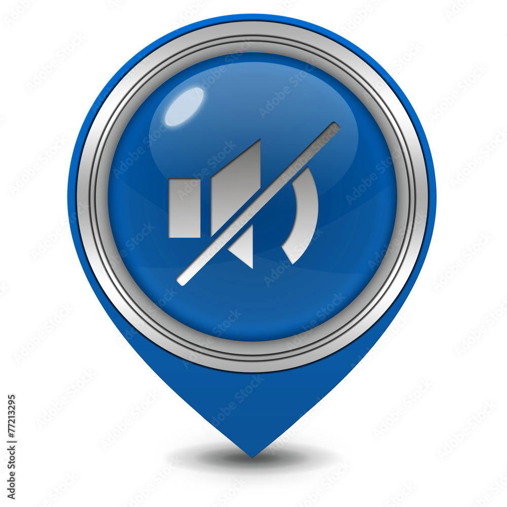 mute pointer icon on white background mute pointer icon on white background