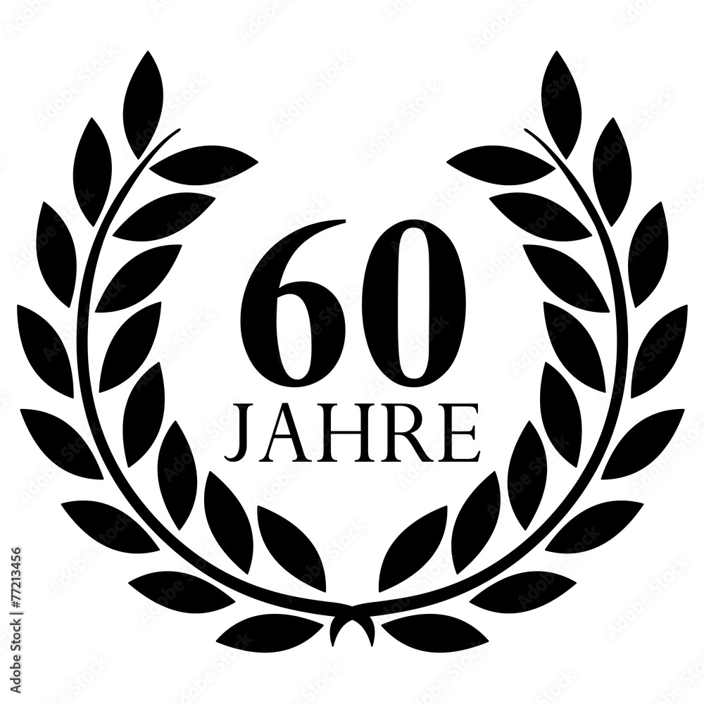 Lorbeerkranz. 60 jahre jubiläum Lorbeerkranz. 60 jahre jubiläum