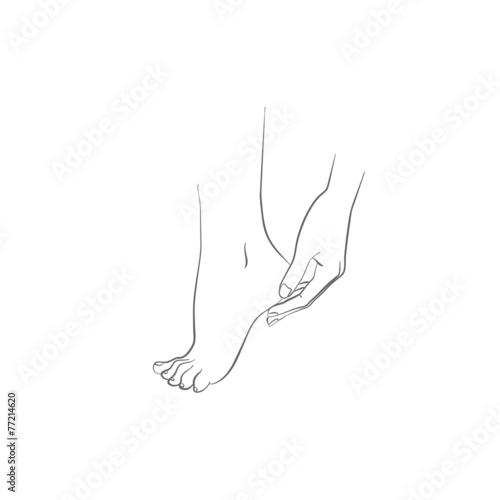 Hand and foot, body care vector illustration
