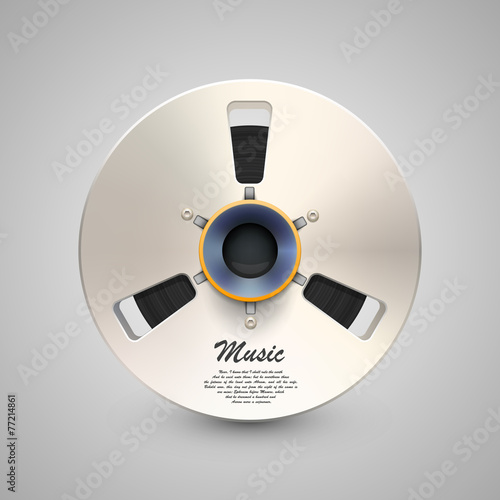 Vector metal music bobine