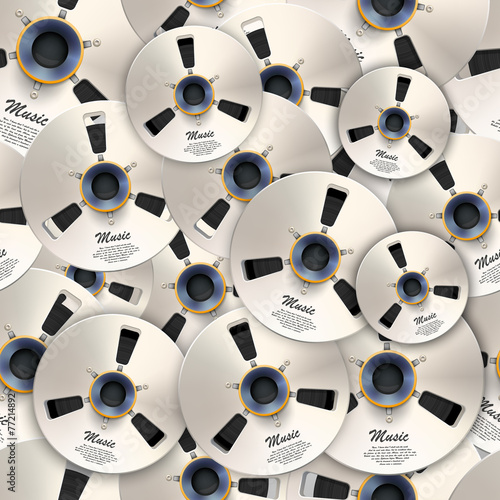 Vector metal music bobine seamless