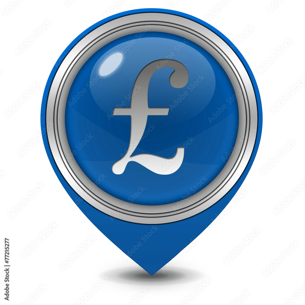 Pound pointer icon on white background Pound pointer icon on white background