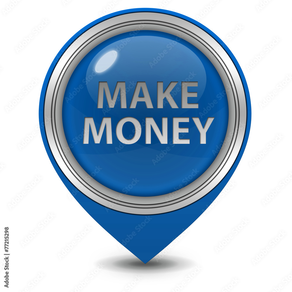 Make money pointer icon on white background Make money pointer icon on white background