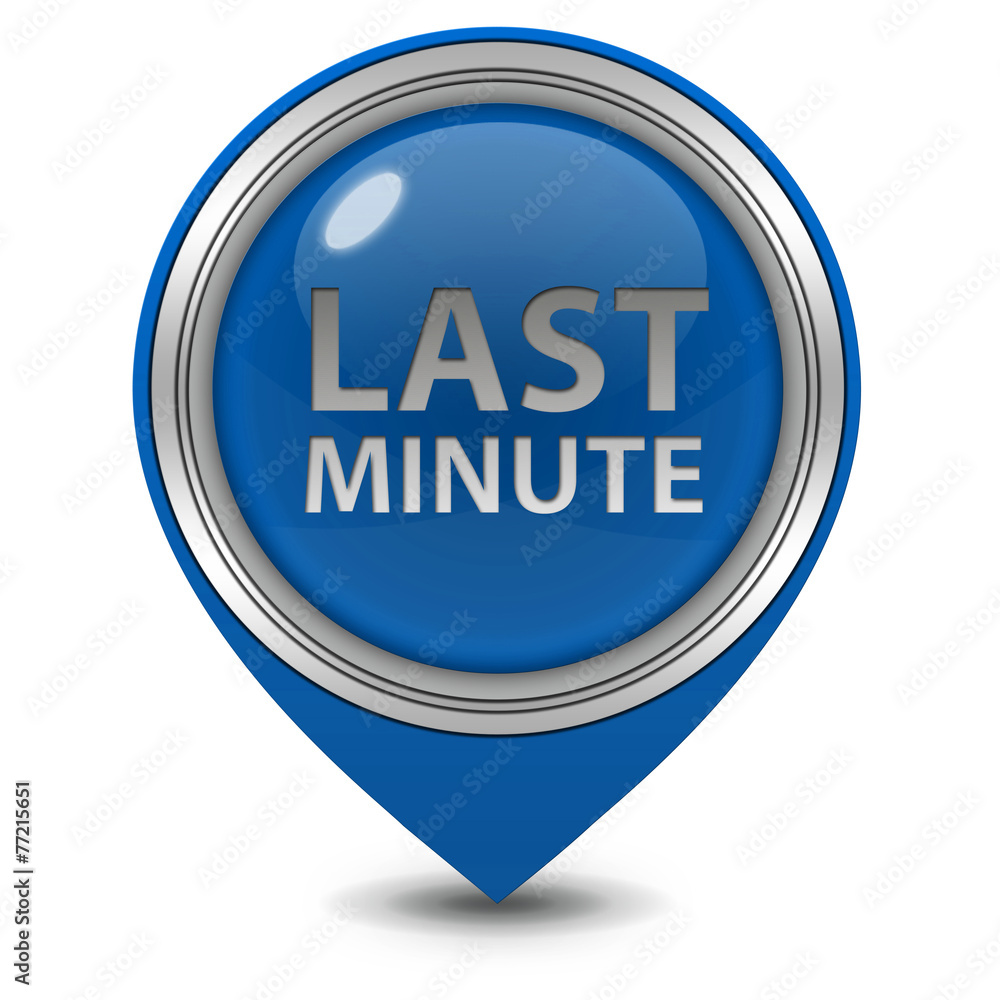 Last minute pointer icon on white background Last minute pointer icon on white background