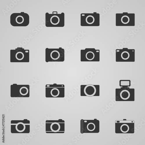 Set of photo icons, vector illustration