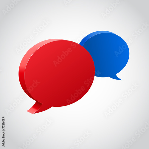 Chat bubbles with place for text