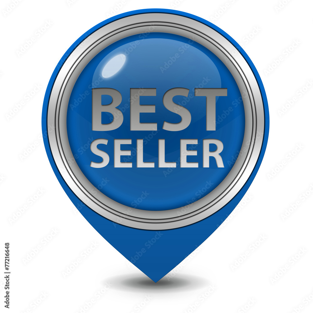 Best seller pointer icon on white background Best seller pointer icon on white background